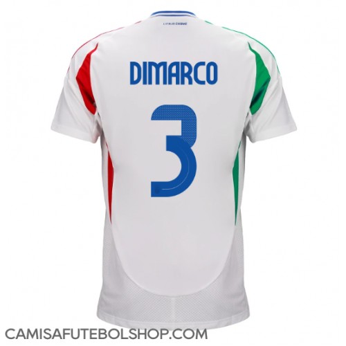 Camisa de time de futebol Itália Federico Dimarco #3 Replicas 2º Equipamento Europeu 2024 Manga Curta